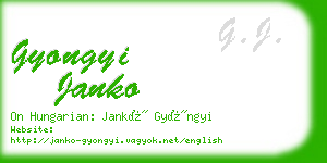gyongyi janko business card
